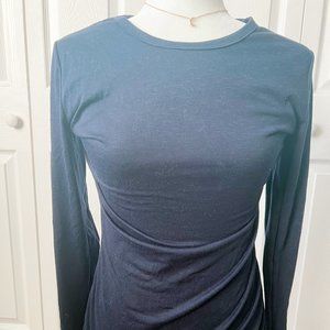 Navy Bodycon Dress with Side Ruching